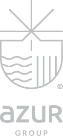 Azur Homes logo in gray